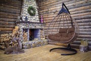 Кресло-кокон подвесное FISHT горячий шоколад+шоколадная подушка, до 180 кг ЦН