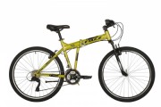 Велосипед 26' складной, рама алюминий FOXX ZING H2 зеленый, диск, 21 ск., 18' 26AHD.ZINGH2.18GN1 (2021) Бесплатная сборка