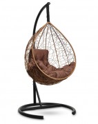Кресло-кокон подвесное SEVILLA COMFORT горячий шоколад+коричневая подушка, до 180 кг ЦН
