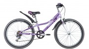 Велосипед 24' рама женская NOVATRACK ALICE тормоз V-brake, пурпурный, 6 ск., 12' 24SH6SD.ALICE.12PR2