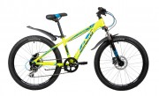 Велосипед 24' хардтейл рама алюм. NOVATRACK EXTREME диск, салатовый, 21 ск.,13' 24AHD.EXTREMEHD.13GN