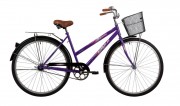 Велосипед 28' городской, рама женская FOXX FIESTA фиолетовый+передняя корзина 20' 28SHC.FIESTA.20VT2