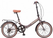 Велосипед NOVATRACK 20' суперскладной, 6 ск., AURORA коричневый 20 FAURORA 6 S.BN 6 (2016)