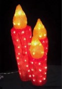 Фигура акриловая ST Красные свечи LED 120л, 64см, провод 5м,  IP44  XML-001-H13 0236