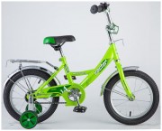 Велосипед NOVATRACK VECTOR 14' тормоз ножной, зеленый хром143 VECTOR.GN 8 (2018)