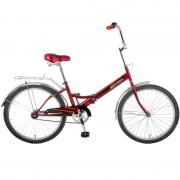 Велосипед NOVATRACK 24' FS складной, ножн.тормоза, красный 24 FTG1.RD 7 (2017)