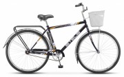 Велосипед STELS 28' дорожный, NAVIGATOR-300 Gent серый, 1ск., 20' + корзина