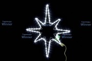 Звезда полярная WN LED дюралайт, 72см, белая, мерцающая, соед., IP 65 9901-72W