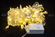 Электрогирлянда (нить) WN LED 200л., тепло белый, 13,5м, прозрачный провод, IP 20 ww.01.5T.200
