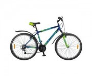 Велосипед FOXX ATLANTIC 26' хардтейл, рама алюминий, V-brake, синий/зелен., 18ск. 26AHV.ATLAN.18BL8 (2018)