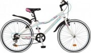 Велосипед NOVATRACK ALICE 24' рама женская, тормоз V-brake, белый, 6 ск., 10' 24SH 6SV.ALICE.10 WT9 (2019)