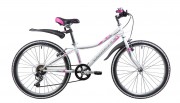 Велосипед NOVATRACK ALICE 24' рама женская, тормоз V-brake, белый, 6 ск., 12' 24SH 6SV.ALICE.12 WT9 (2019)