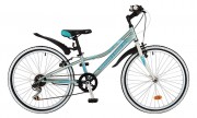 Велосипед NOVATRACK ALICE 24' рама женская, тормоз V-brake, голубой 6 ск., 10' 24 SH 6SV.ALICE.10 BL9 (2019)