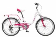Велосипед NOVATRACK BUTTERFLY 24' рама женская, V-brake, бел.-роз, 6ск., 11' 24SH 6V.BUTTERFLY.11 PN9 (2019)
