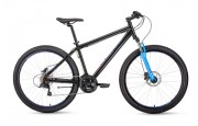 Велосипед 27,5' хардтейл FORWARD SPORTING 27,5 3.0 disc черный\синий, 21 ск., 17' RBKW9MN7Q027 (2019)