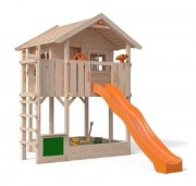 Деревянный детский домик для дачи МЕГАДАЧА-Б XL на опорах, НЕ окрашенный
