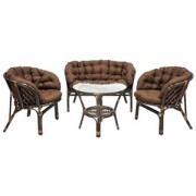Комплект мебели Багама (стол+2 кресела+диван с подушкой твил) 03/10Б(S)