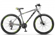 Велосипед 27,5' хардтейл STELS NAVIGATOR-700 MD диск, черный/зеленый, 21 ск., 17,5'