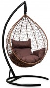 Кресло-кокон подвесное SEVILLA горячий шоколад+коричневая подушка