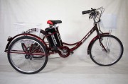 Электровелосипед 3х-колесный Иж-Байк Фермер 24', 250 W, 36В/12Ah гелиевая, красный металлик