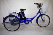 Электровелосипед 3х-колесный Иж-Байк Фермер 24', 250 W, 36B/12Ah Li-ion, синий металлик