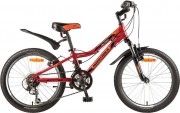 Велосипед 20' хардтейл, рама алюминий NOVATRACK ACTION красный, 12 ск. 20 AH 12 V.ACTION.RD 9 (2019)