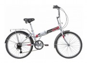 Велосипед 24' складной NOVATRACK TG  24 NFTG 6 SV.GR 20 (2020) Бесплатная сборка