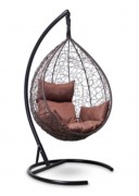 Кресло-кокон подвесное SEVILLA коричневое+коричневая подушка