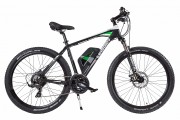 Электровелосипед 2-х колесный (велогибрид) LEISGER MD5 BASIC black/green-0007