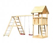 Детская игровая площадка МЕГАДАЧА-И с песочницей, качельным модулем, гимнастический  модуль