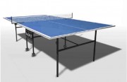 Теннисный стол для улицы WIPS Roller Outdoor Composite всепогодный, складной на роликах, синий 61080 СТ-ВКР