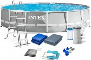 Бассейн каркасный INTEX 457*107см Prism Frame Pool ФИЛЬТР-НАСОС, ЛЕСТНИЦА, ТЕНТ, ПОДСТИЛКА 26724