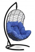 Кресло-кокон подвесное BARСELONA черное+бирюзовая подушка, до 150 кг ЦН