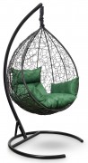 Кресло-кокон подвесное SEVILLA черное+зеленая подушка, до 180 кг ЦН