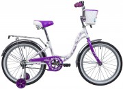 Велосипед 20' NOVATRACK BUTTERFLY белый-фиолетовый 207BUTTERFLY.WVL9 (2019)