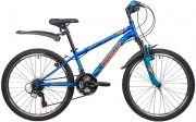 Велосипед 24' хардтейл NOVATRACK ACTION синий 12', 18ск., V-brake 24SH18SV.ACTION.12BL9 (2019)