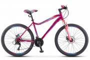 Велосипед 26' рама женская STELS MISS-5000 MD диск, розово-фиолетовый, 21 ск., 18' LU094877