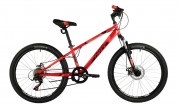 Велосипед 24' хардтейл NOVATRACK EXTREME красный, 6 ск., диск.тормоз 12' 24SH6SD.EXTREME.12RD21