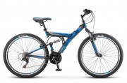 Велосипед 26' двухподвес STELS FOCUS V030 Тёмно-синий/оранжевый 18 ск., 18' LU086305