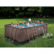 Бассейн каркасный SummerESCAPES 549х274х132см (песч.фильтр-насос, лестн, настил, тент) Р20-2052-S