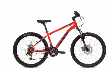 Велосипед 24' хардтейл STINGER CAIMAN D диск, красный, 12' 24SHD.CAIMAND.12RD2