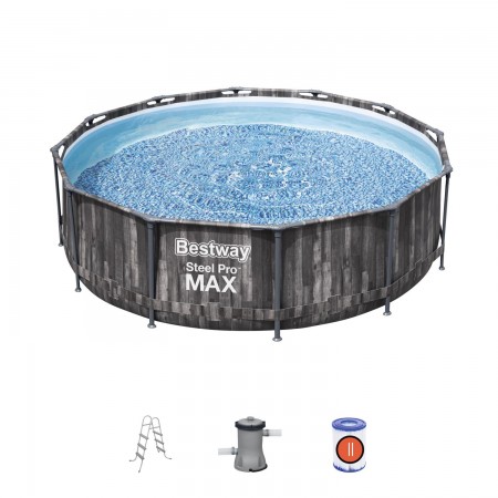 Бассейн каркасный BESTWAY SteelPro MAX 366х100 см, 9150л, фил.-насос 2006л/ч, лестница 5614X