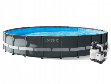 Бассейн каркасный INTEX Ultra XTR Frame 610х122см, 30079л, песч.фил.-нас. 7900л\ч, лестница 26334