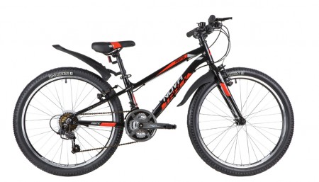 Велосипед 24' рама алюминий NOVATRACK PRIME чёрный, 18 ск., 11' 24AHV.PRIME.11BK20