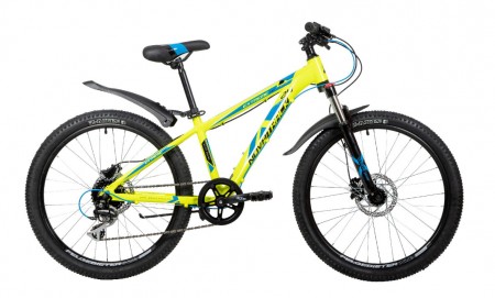 Велосипед 24' хардтейл рама алюм. NOVATRACK EXTREME диск, салатовый, 21 ск.,13' 24AHD.EXTREMEHD.13GN