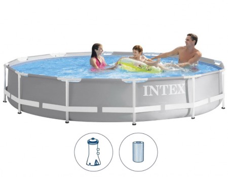 Бассейн каркасный Intex 28712/26712 366*76см Prism Frame, фильтр-насос 2006л/ч,