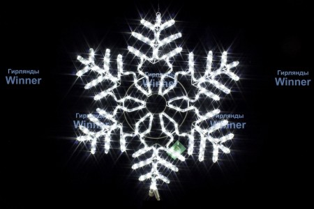 Снежинка WN LED дюралайт, 86см, белая, мерцающая, соед., IP 65 9105-86W