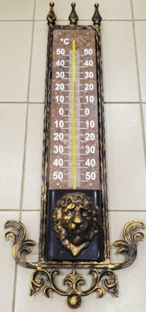 Термометр сувенирный большой для улицы Лев-1 (84х30 см)