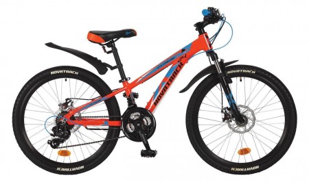Велосипед NOVATRACK EXTREME, 24' хардтейл, рама алюм., диск, оранж., 21ск.,11'  24AHD.EXTREME.11OR9 (2019)