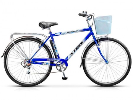 Велосипед 28' дорожный STELS NAVIGATOR-350 Gent синий, 7ск. + корзина